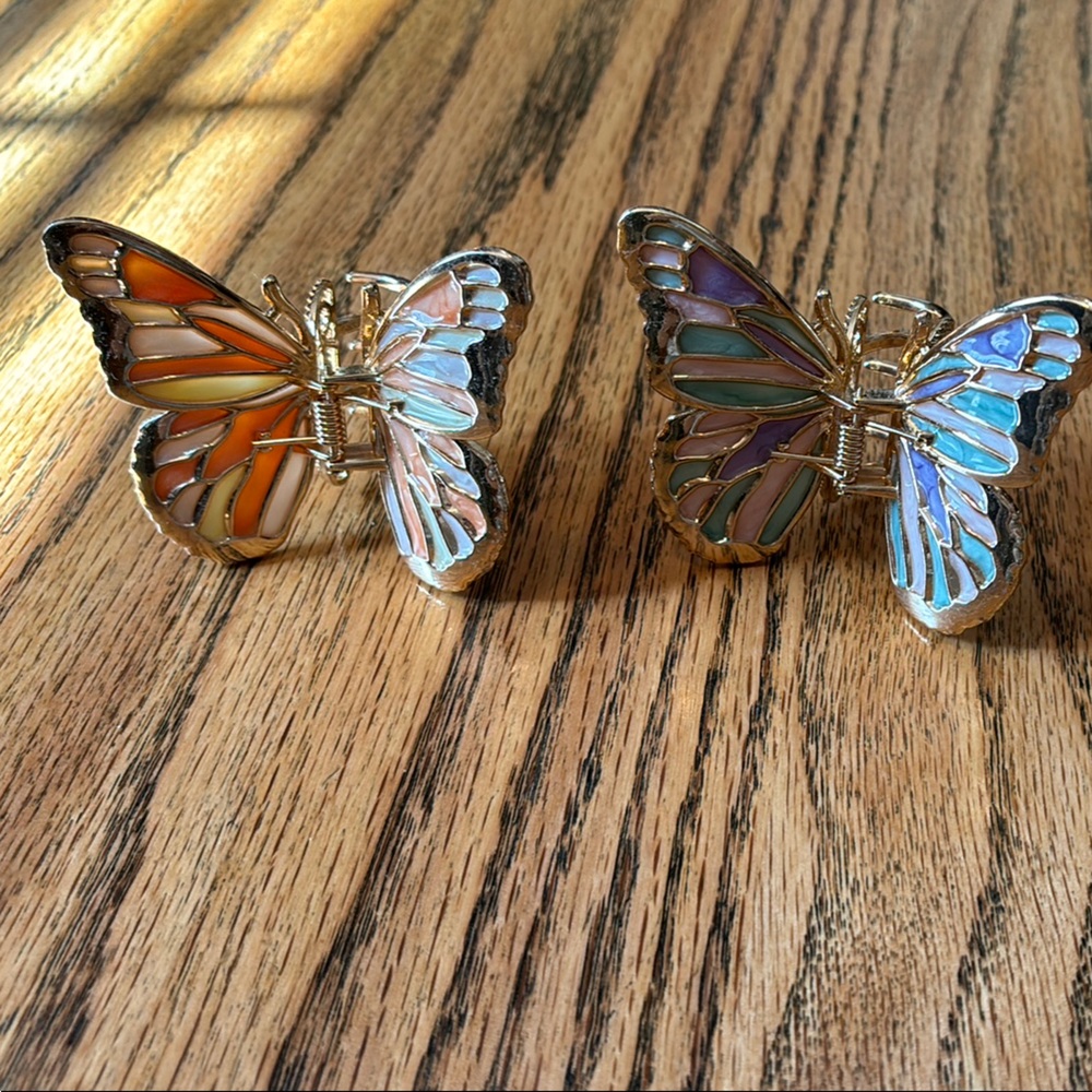 Metal Colorful Butterfly Hair Clips